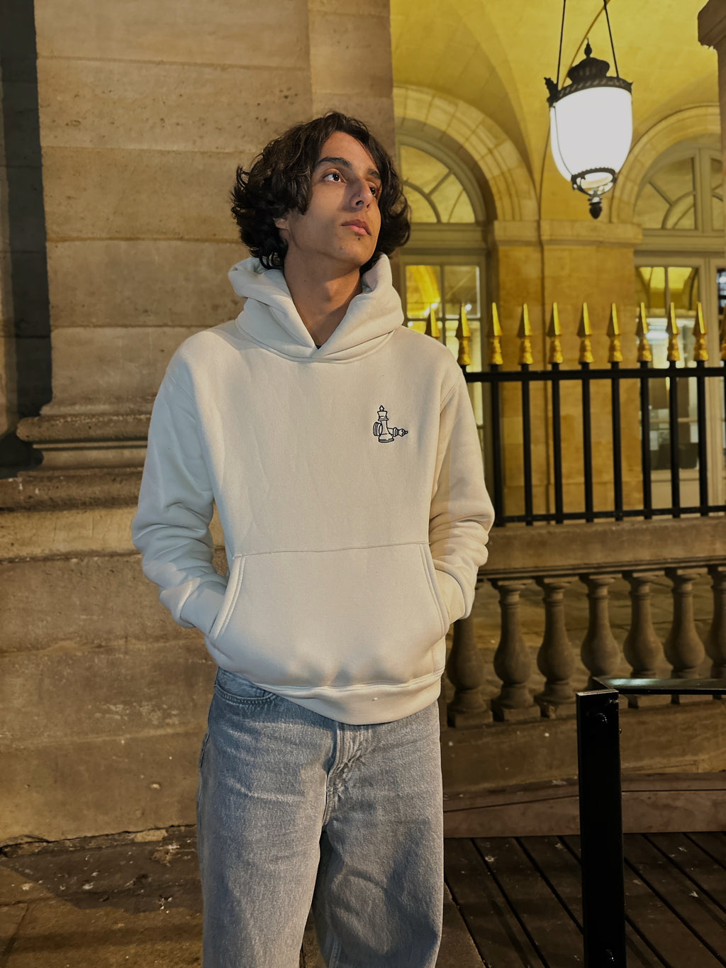 Main Character Hoodie Beige&Black