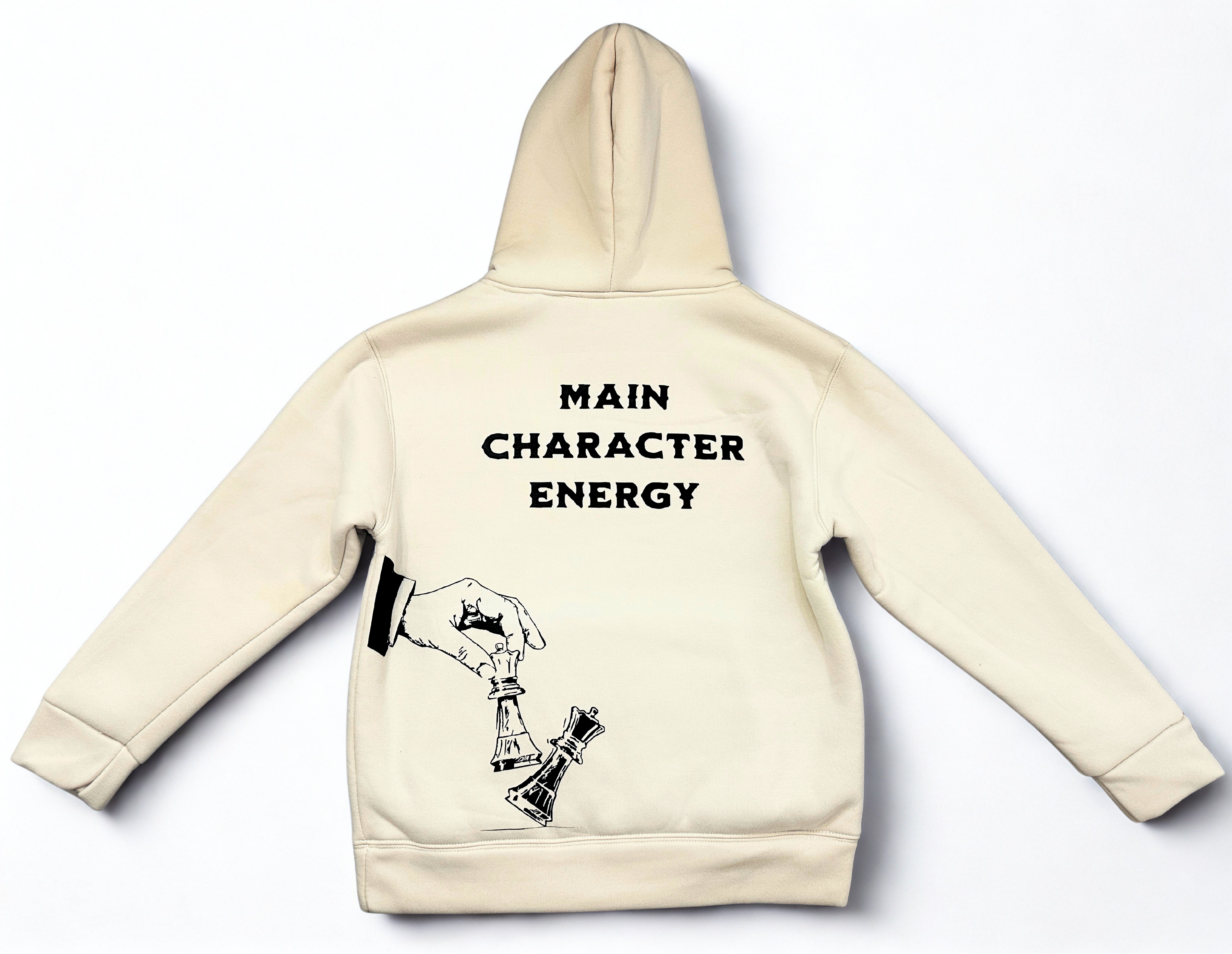 Main Character Hoodie Beige&Black